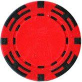 25pc 14g Z Striped Poker Chips (10 colors)-Red