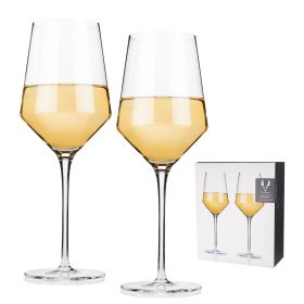 Raye Crystal Angled Chardonnay Glasses Viski