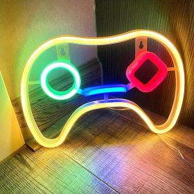 1pc, LED Gaming Neon Gaming Controller Shape LED Logo Light, Gaming Player Gift, Home Decor, Bedroom Decor, Room Decor, Indoor Decor, Wedding Decor, C (Model: Neon Sign, Color: Warm White)