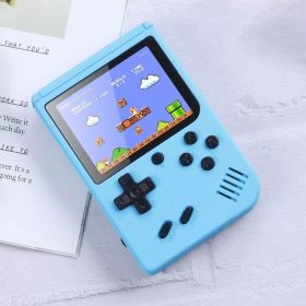 Retro Handheld Game Console; Portable Video Game Console For Children With 400 Classical FC Games 3.0-Inch Screen 1020mAh Rechargeable Battery Support (Color: One Player-Blue)