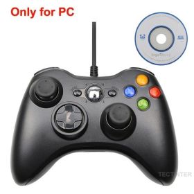 USB Wired Vibration Gamepad Joystick For PC Controller For Windows 7 / 8 / 10 Not for Xbox 360 Joypad with high quality (Color: USB BLACK, Ships From: China)