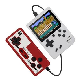 Retro Portable Mini Handheld Video Game Console 8-Bit 3.0 Inch Color LCD Kids Color Game Player Built-in 400 games (Color: White with Gamepad, Ships From: China)