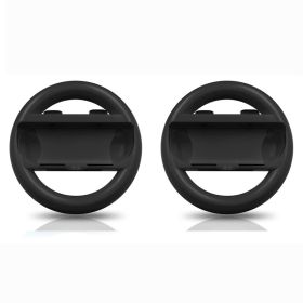 For NintendoSwitch Accessories Racing Steering Wheel Handle Grips Joycon Caps for Nintendo Switch NS Gamepad Racing Simulator (Color: 2 Pcs Black)