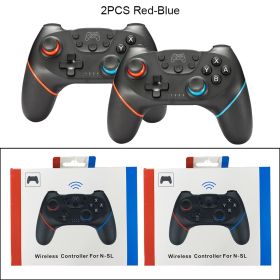 Compatible Nintendo Switch Controller Wireless Bluetooth Gamepads For Nintendo Switch Pro OLED Console Control Joystick (Color: 2PC RedBlue With BOX, Ships From: China)