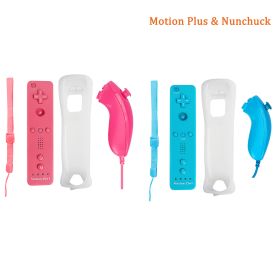 Built-in Motion Plus Remote For Nintendo Wii Controller Wii Remote Nunchuck Wii Motion Plus Controller Wireless Gamepad Controle (Color: 1p1b nunchuck, Ships From: China)