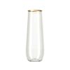 12/18Pcs Plastic Unbreakable Stemless Champagne Flutes Crystal Clear Wine Beer Cups Disposable Glass Wedding Party Bar Supplies