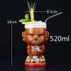 450ml Ceramic Tiki Mug Creative Porcelain Beer Wine Mug Cup Bar Tool -