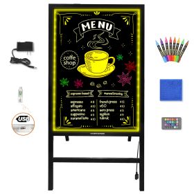 LED Message Sign Board- Erasable Writing Drawing Neon Sign with 8 Colorful Markers - Perfect for Children;  Back to School;  Home;  Office;  Restauran (size: 4021)