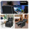 Massage Gaming Recliner Chair with Headrest and Adjustable Backrest for Home Theater