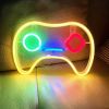 1pc, LED Gaming Neon Gaming Controller Shape LED Logo Light, Gaming Player Gift, Home Decor, Bedroom Decor, Room Decor, Indoor Decor, Wedding Decor, C