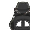 Massage Gaming Chair with Footrest Black&Camouflage Faux Leather