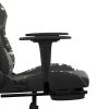 Massage Gaming Chair with Footrest Black&Camouflage Faux Leather