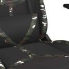 Massage Gaming Chair with Footrest Black&Camouflage Faux Leather