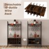 Household Simply Industrial Style Liquor Cabinet with Wine Rack