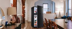 3.5Cu.Ft Compact Refrigerator Mini Fridge with Freezer, Small Refrigerator with 2 Door, 7 Level Thermostat Removable Shelves for Kitchen, Dorm, Apartm