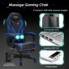 Computer Massage Gaming Recliner Chair with Footrest