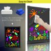 LED Message Sign Board- Erasable Writing Drawing Neon Sign with 8 Colorful Markers - Perfect for Children;  Back to School;  Home;  Office;  Restauran